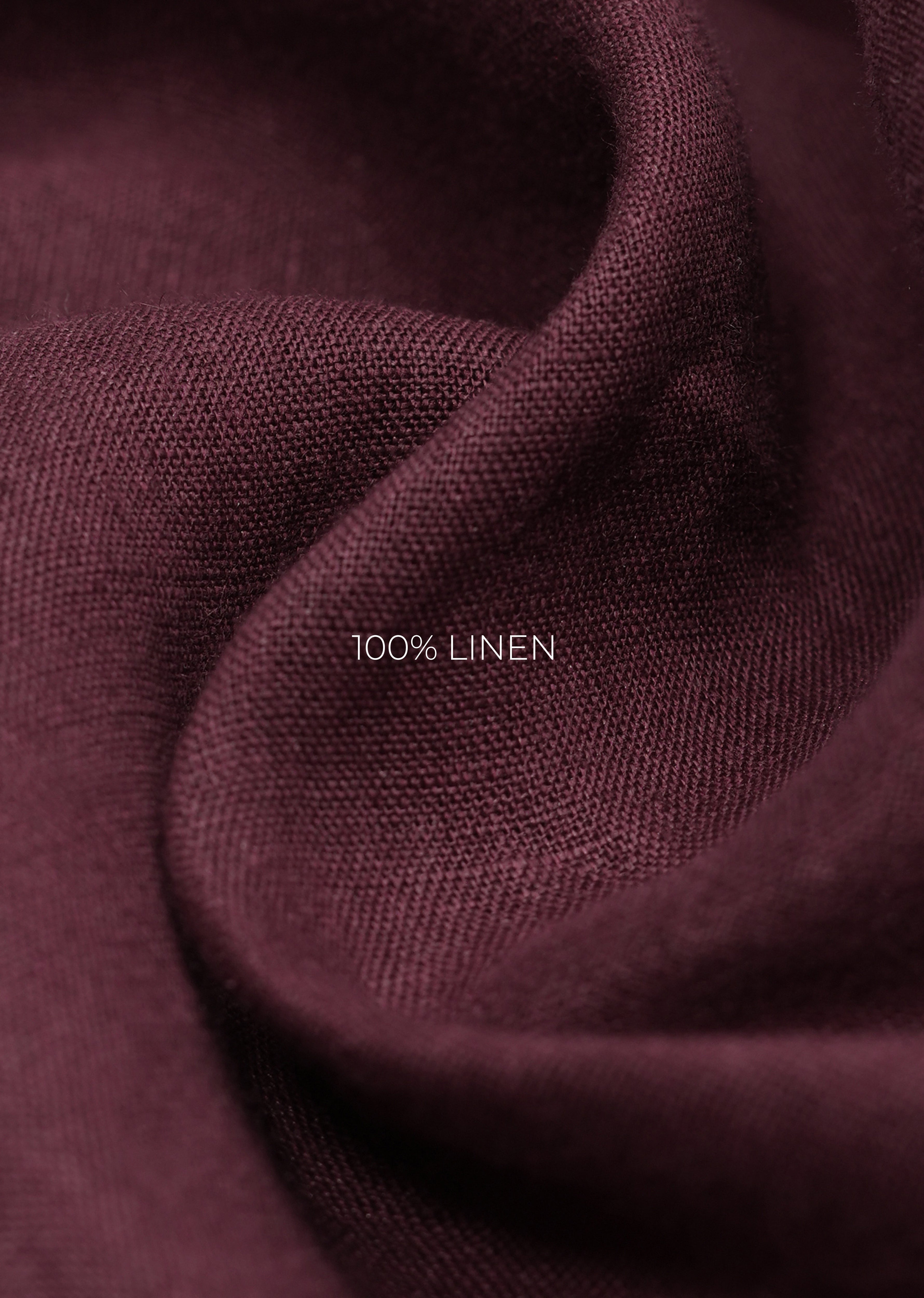 100% Pure Linen Wine Shirt